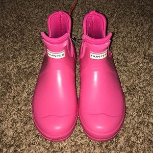 Short Pink Target Hunter Boots